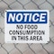 Signmission No Food Consumption In This Area, 10 in W x Rectangle, Plastic OS-2PACK-NS-P-710-L-14561 - alternate 5